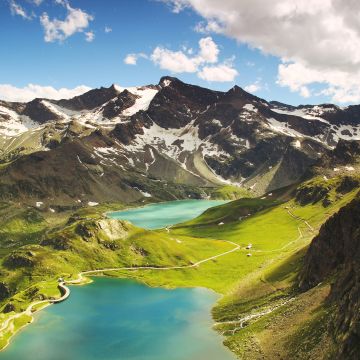 Ceresole Reale, Summer, Mountains, Lake, Sunny day, Landscape, Italy, 5K