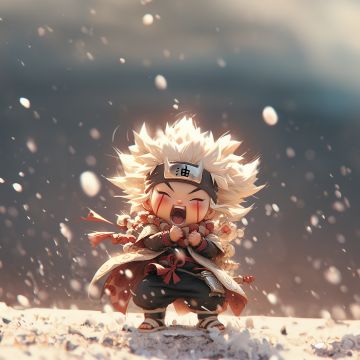 Jiraiya, Chibi, Naruto, AI art