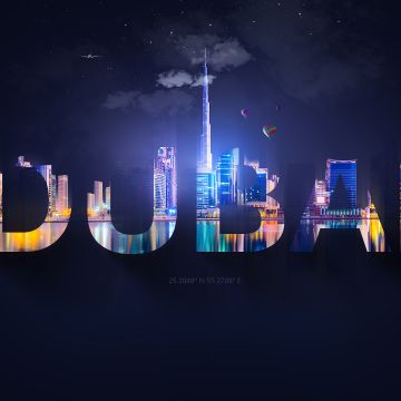 Dubai, Typography, Digital Art