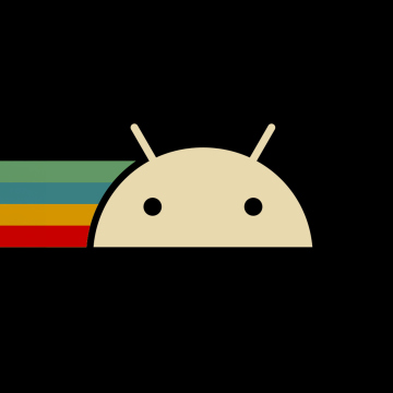 Android, Logo, AMOLED, Black background, Minimalist