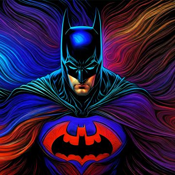 Batman, Colorful art, AI art, DC Superheroes