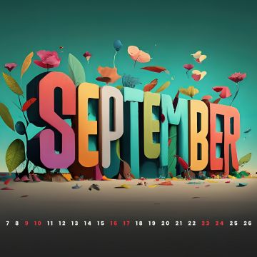 2023 Calendar, September calendar, Autumn season