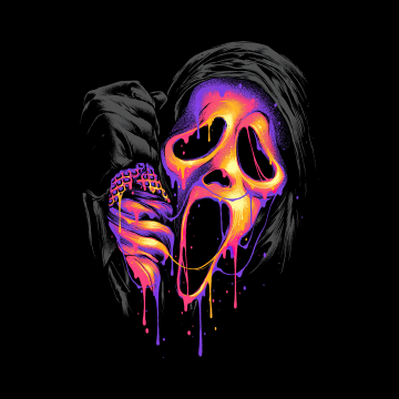 Ghostface, AMOLED, 5K, 8K, Scream, Spooky, Black background