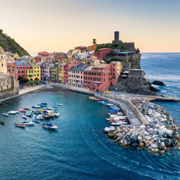 Vernazza, Cinque Terre, Italy, Scenic, Tourist attraction, Mediterranean, Beach