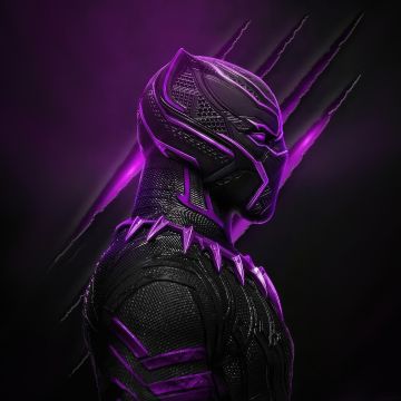 Black Panther, Purple aesthetic, Dark background