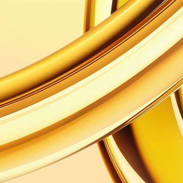 iMac 2023, Golden yellow, Stock, 5K, Abstract background