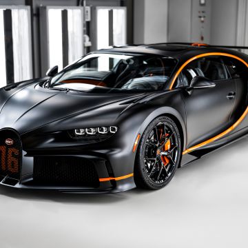 Bugatti Chiron Pur Sport, 2023, Exotic car, Black cars, Carbon Fiber