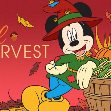 Fall, Thanksgiving, Mickey Mouse, Harvest