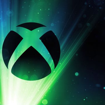 Glowing, Xbox logo, 5K, Green background