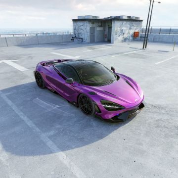 McLaren 765LT, Purple aesthetic, CGI, 5K