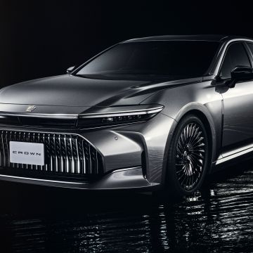 Toyota Crown Sedan Prototype, Hybrid electric cars, 5K, Black