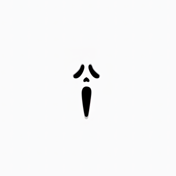 Scream, Ghostface, Minimalist, White background, 5K, Simple
