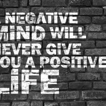 Positivity quotes, Brick wall, Monochrome, 5K, Black and White