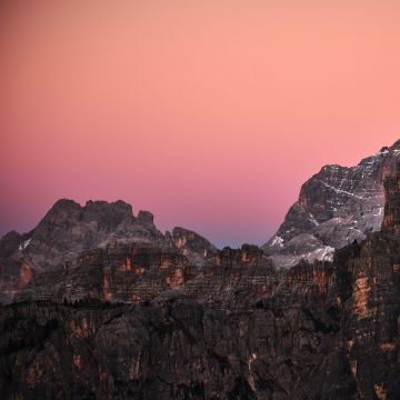 Giau Pass, Mountains, Dolomites, Sunset, Dusk, Golden hour, Italy, 5K