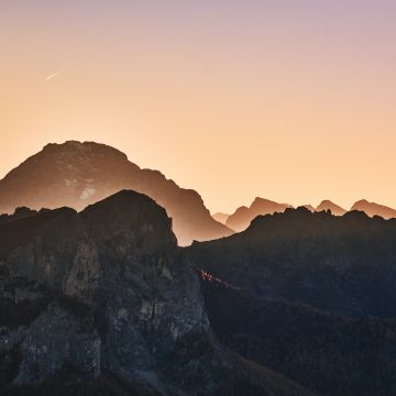 Giau Pass, Italy, Mountain range, Dolomites, Sunrise, Landscape, 5K