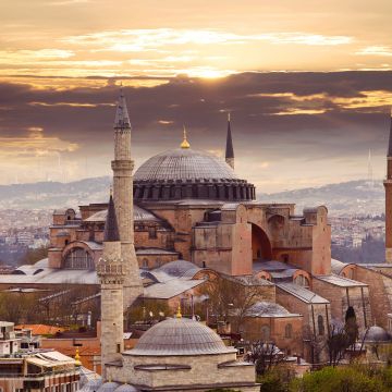 Hagia Sophia, Mosque, Istanbul, Turkey, Ancient architecture, Historical structure