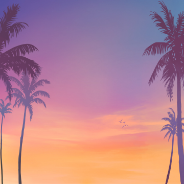 GTA 6, Teaser, Gradient background, Palm trees, Grand Theft Auto VI, 2025 Games