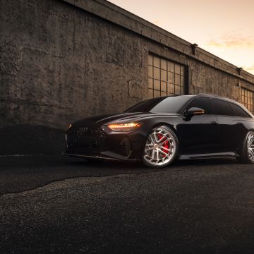 Audi RS6, Custom tuning, Black cars
