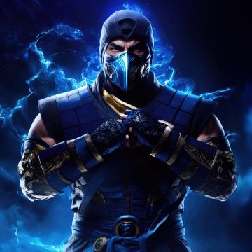 Sub-Zero, 5K, Mortal Kombat, Blue