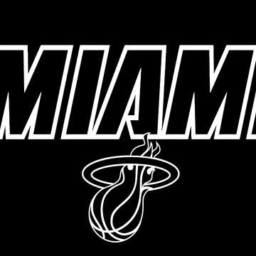 Miami Heat, Minimalist, Logo, Basketball team, Black background, AMOLED