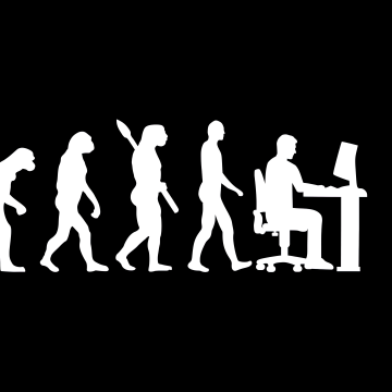 Human evolution, 8K, Programmer, Coder, Developer, Black background, 5K, Simple