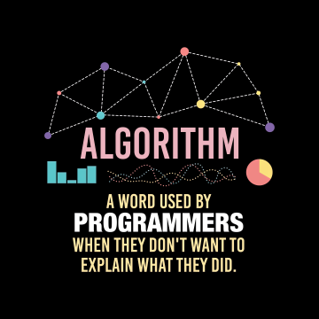 Algorithm, Funny, Programmer quotes, Coding, Programming, AMOLED, 5K, 8K, Black background, Meme