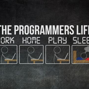 Programmer, Life, Work, Play, Repeat, Coding, Coder, Programming, Developer, 5K, Dark background, Meme