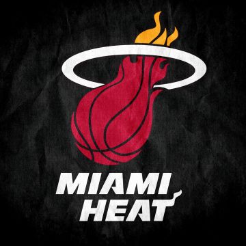 Miami Heat, Logo, Basketball team, Black background