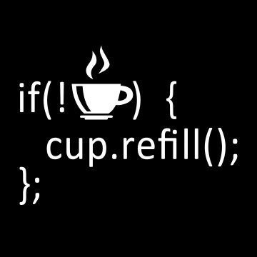 Coffee cup, Refill, If code, Coding, Programming, Developer, 5K, 8K, AMOLED, Black background