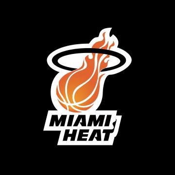 Miami Heat, Basketball team, Logo, Black background