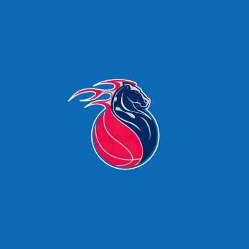 Detroit Pistons, 5K, Logo, Basketball team, Blue background