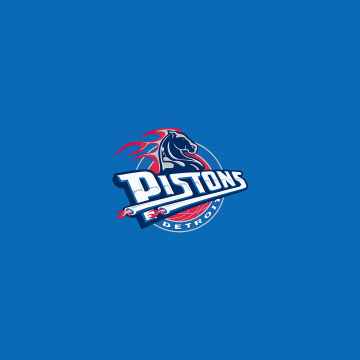 Detroit Pistons, Logo, Basketball team, 5K, Blue background