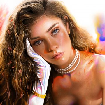 Beautiful girl, Artwork, Digital Art, 5K