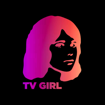 TV Girl, 5K, AMOLED, Black background, Simple