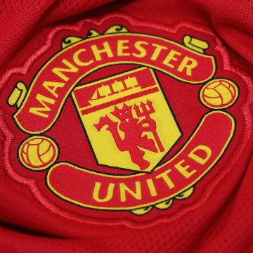 Manchester United, 5K, Red background, Football club, Logo