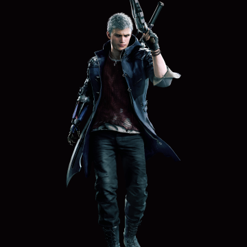 Nero, Black background, Devil May Cry 5, AMOLED