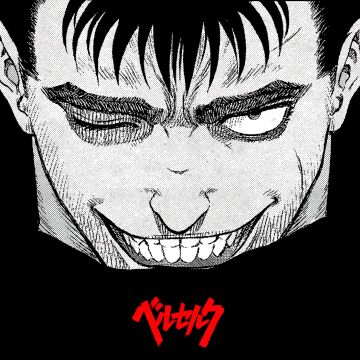 Guts, Drawing, Berserk, AMOLED, Black background, 5K