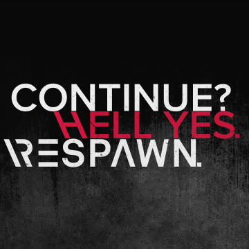 Respawn, Continue, Hell yes, Gamer, Hardcore, Gamer quotes, Dark background, Meme