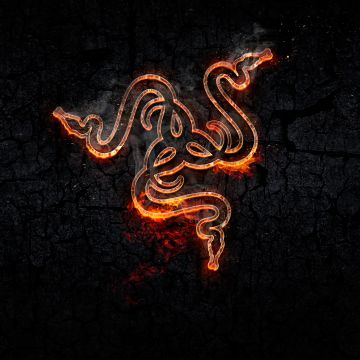 Forged, Razer, Fire, Dark background