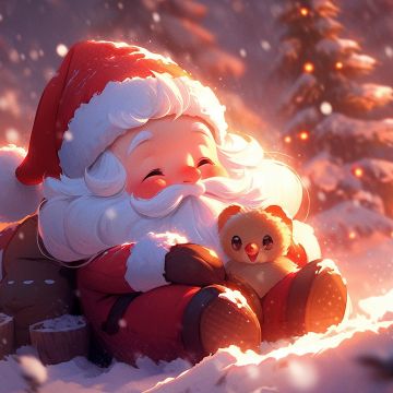 Adorable, Santa Claus, Cute art, AI art, Aesthetic Christmas
