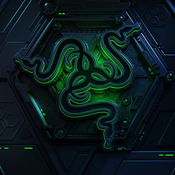 Vault, Razer, Green, Dark, 3D, Neon