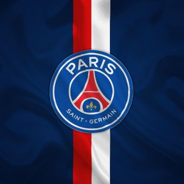Paris Saint-Germain, 5K, Logo, Football club, Dark blue