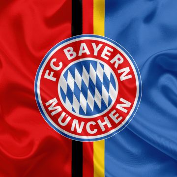 FC Bayern Munich, Flag, Logo, Football club, 5K