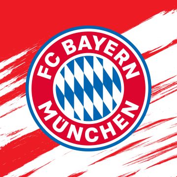 FC Bayern Munich, 5K, Football club, Logo, Red background