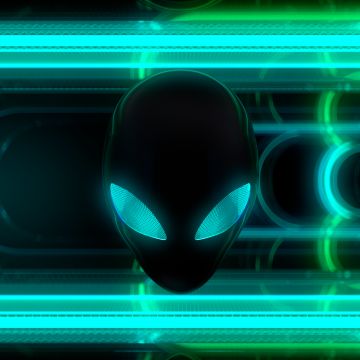 Alienware, Official, Logo, Stock, Glowing eyes