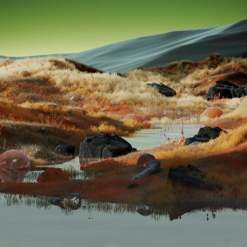 Landscape, Digital render, Body of Water, Illustration