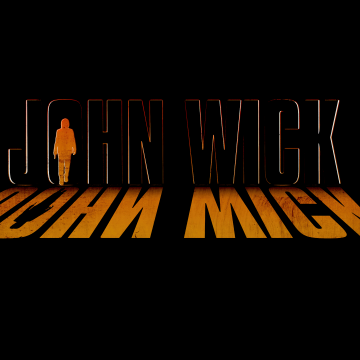 John Wick, Black background, Illustration, Keanu Reeves as John Wick, Baba Yaga, 5K, AMOLED