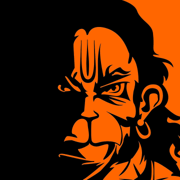 Lord Hanuman, Minimalist, Anjaneya, Jai Shri Ram, Bajrangbali, Hindu God