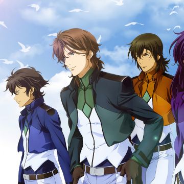 Mobile Suit Gundam, Anime series, Setsuna F. Seiei, Lockon Stratos, Allelujah Haptism, Tieria Erde