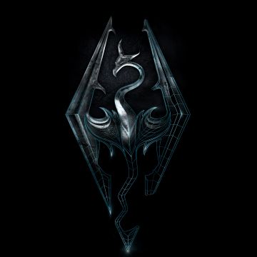 The Elder Scrolls V: Skyrim, Logo, Black background